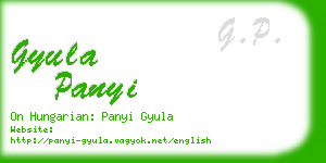 gyula panyi business card